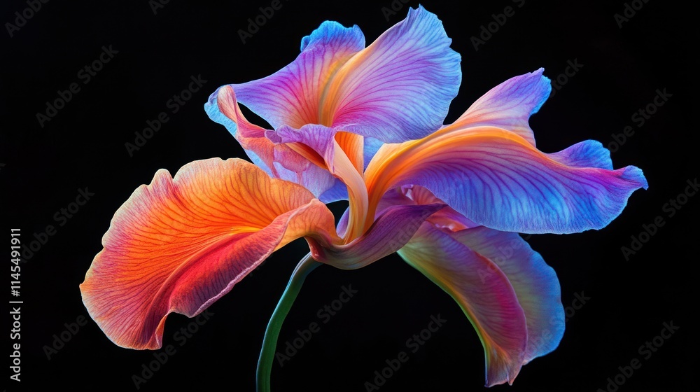 Vibrant Iris Bloom: A Symphony of Color Vibrant Iris Bloom: A Symphony of Color