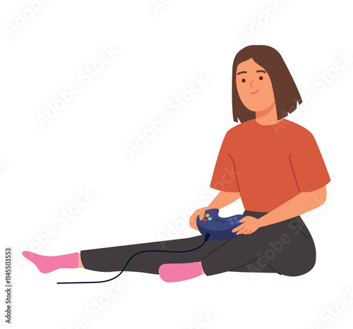 video game woman playing