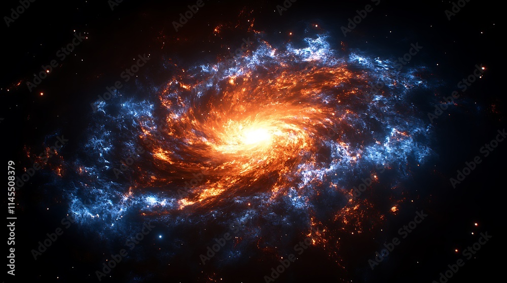 Fototapeta premium Nebula and galaxies in space