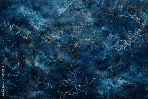 Abstract Dark Blue Grunge Texture for Websites and Print