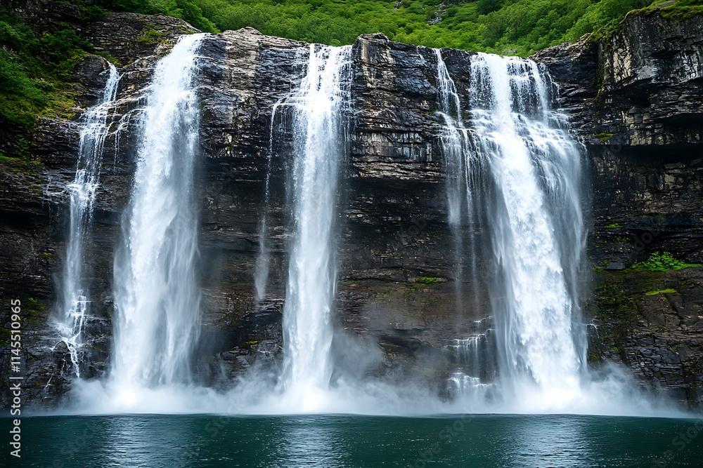 Fototapeta premium Waterfall in the mountains