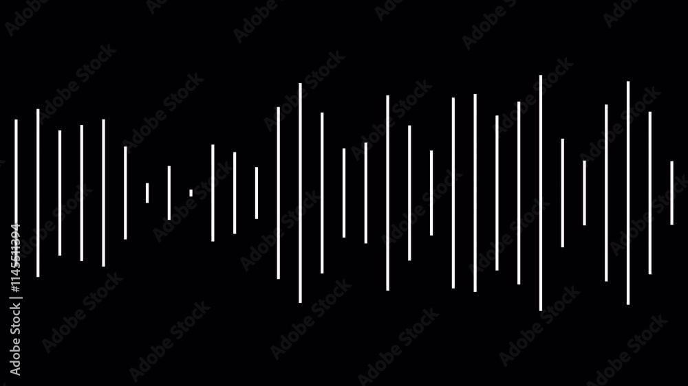 Line audio wave visualization voice record, sound wave animation on white background, line digital minimalist voice on transparent background with alpha channel Audio Equalizer Background Animate Line audio wave visualization voice record, sound wave animation on white background, line digital minimalist voice on transparent background with alpha channel Audio Equalizer Background Animate