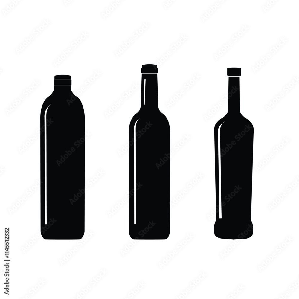 various models of beer bottles illustrated on white background,vector illustration, various models of beer bottles illustrated on white background,vector illustration,