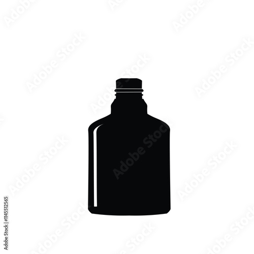 Beer bottle icon illustrated on white background,