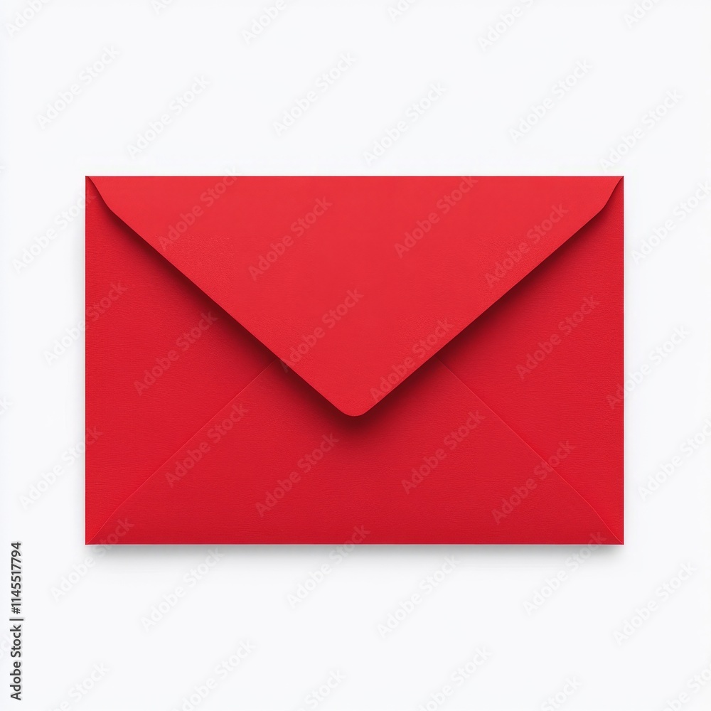 Red Envelope Mockup Simple Postal Mail Graphic Red Envelope Mockup Simple Postal Mail Graphic