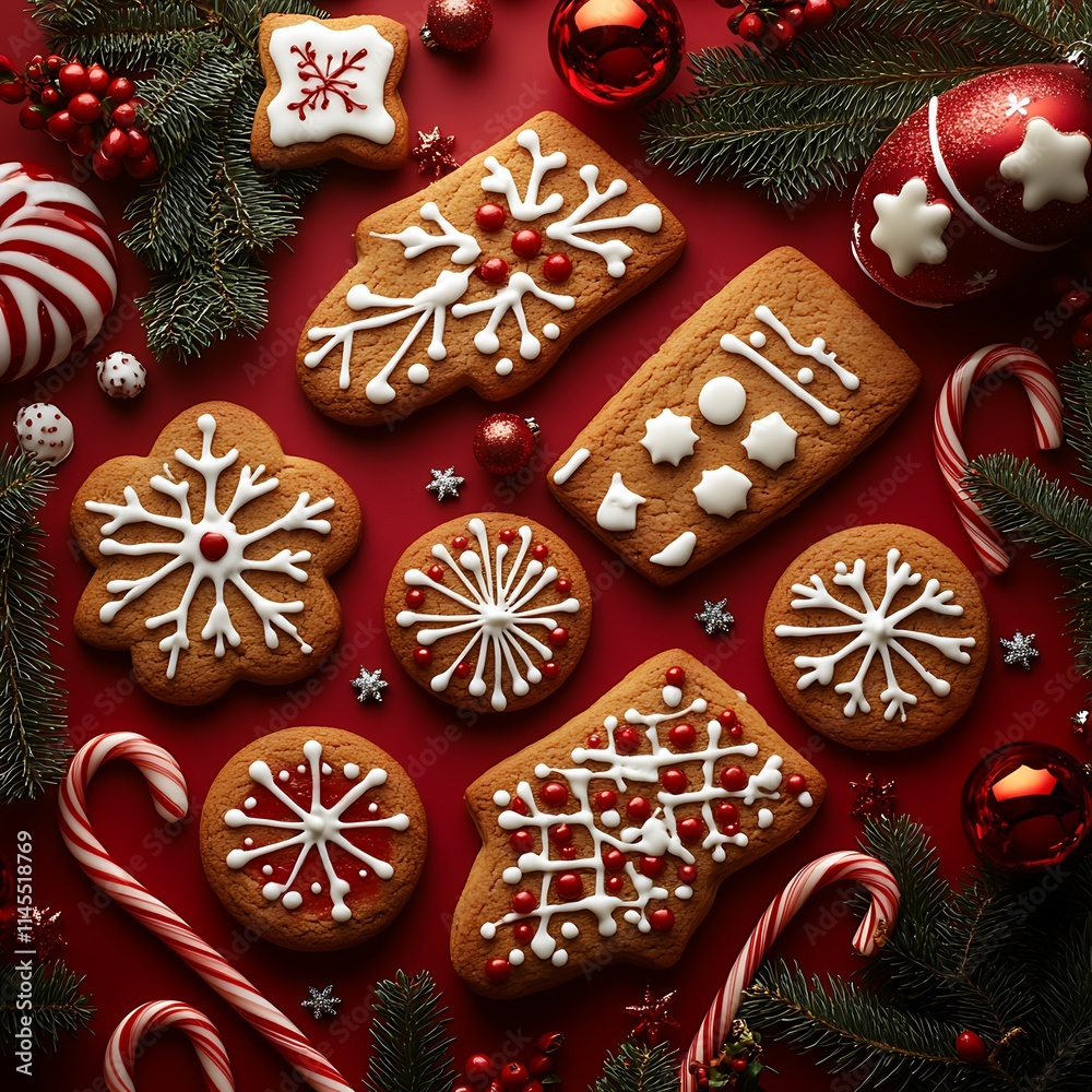 Christmas lights wreaths santa hats high resolution hd background Christmas lights wreaths santa hats high resolution hd background