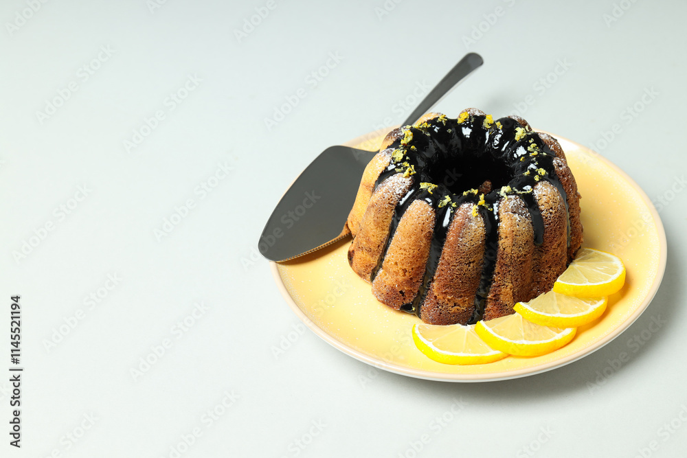 Εκτύπωση καμβά Tasty bake food concept - delicious lemon cake