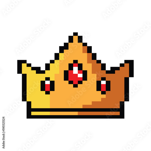 video game crown pixelated