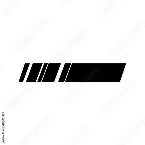 Slash lines pattern. Border with tilted parallel stripes. Embroidery ornament with slanted stitches on white background