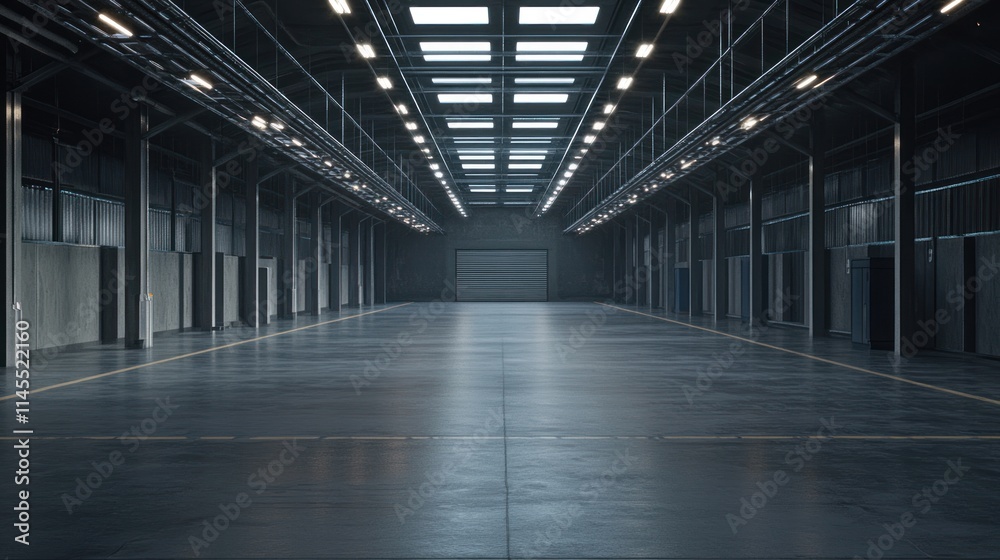 Vast Industrial Warehouse Interior: A Modern Architectural Design Vast Industrial Warehouse Interior: A Modern Architectural Design