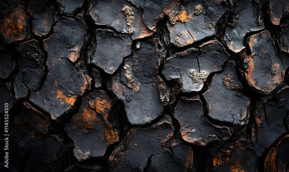 Dark cracked textured surface, abstract background. Dark cracked textured surface, abstract background.