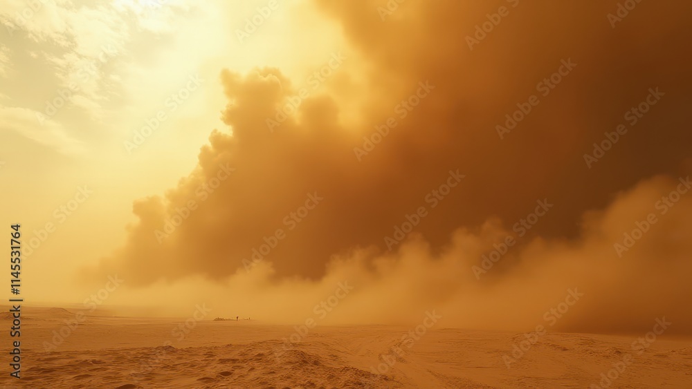 Vast Desert with Majestic Sand Dunes During a Rolling Sandstorm
Vast Desert with Majestic Sand Dunes During a Rolling Sandstorm