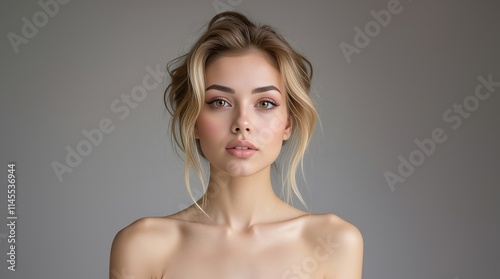 Perfect beauty woman face. Natural beauty. Beautiful young woman with clean fresh skin. Face care, Facial treatment, cosmetology, beauty and spa.