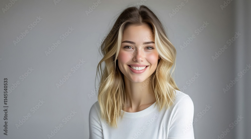 Man woman smiling. Young beauty girl laughing. Portrait Of Young Smiling Model. Closeup face of smiling model isolated on gray. Portrait of happy woman with blonde hair. Natural beauty. Man woman smiling. Young beauty girl laughing. Portrait Of Young Smiling Model. Closeup face of smiling model isolated on gray. Portrait of happy woman with blonde hair. Natural beauty.