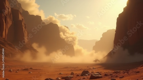 Wallpaper Mural Sandy Desert Road Between Towering Rock Formations at Sunset

 Torontodigital.ca