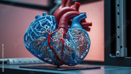 3D printed anatomical human heart model.