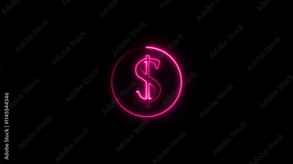 a glowing yellow dollar sign ($) enclosed within a circular outline against a black background. The neon effect gives it a modern, vibrant look, suggesting themes of finance, wealth, or commerce. a glowing yellow dollar sign ($) enclosed within a circular outline against a black background. The neon effect gives it a modern, vibrant look, suggesting themes of finance, wealth, or commerce.