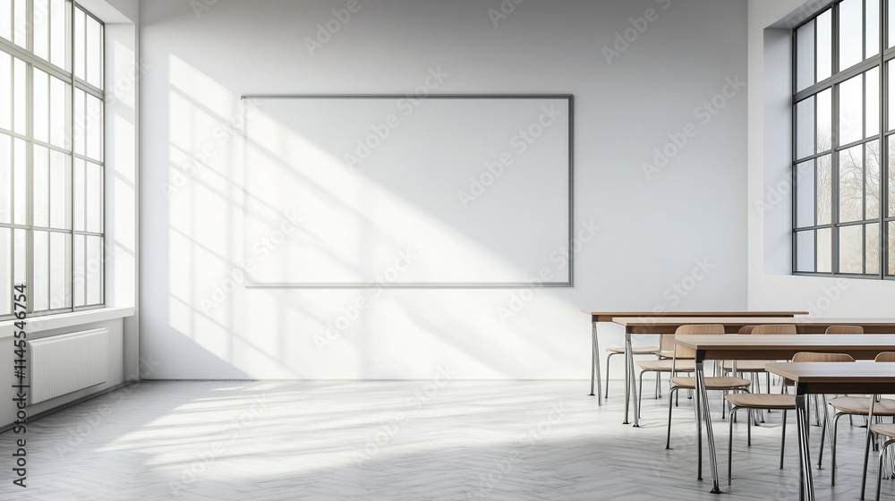 Obraz premium Professional Modern Educational Environment Clean Background Design with Large Text Space for Training Materials and Educational Content