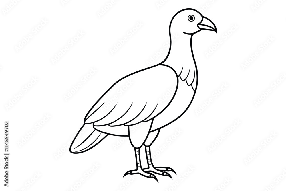 Fototapeta premium bird line art vector illustration on white background