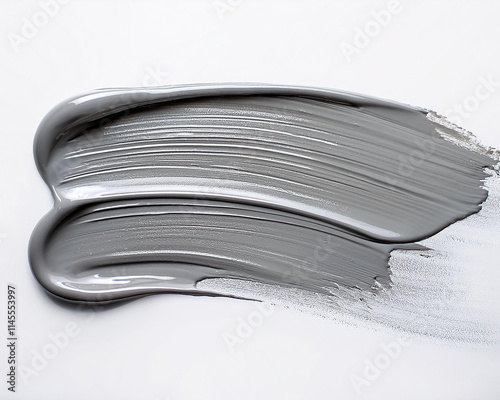 Brushstroke of grey paint