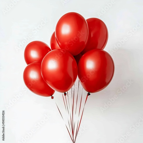 red balloons on white background. red ballons. Ballons