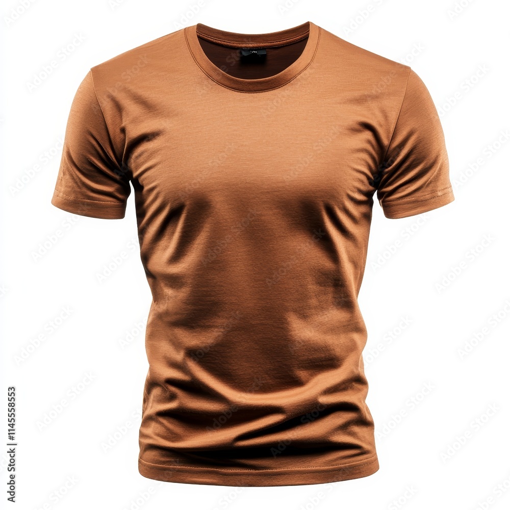 Brown t-shirt on white background. t-shirt Brown t-shirt on white background. t-shirt