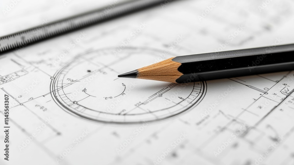 layout plan of home landscape design or garden design or landscape architecture rough sketching by hand with black pencil and circle template ruler on white paper selective focus layout plan of home landscape design or garden design or landscape architecture rough sketching by hand with black pencil and circle template ruler on white paper selective focus
