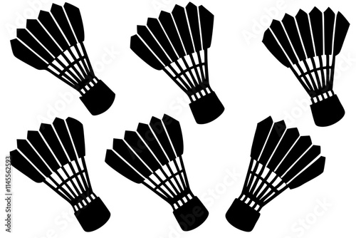 Shuttlecock icon. Badminton ball icon set. vector illustration.