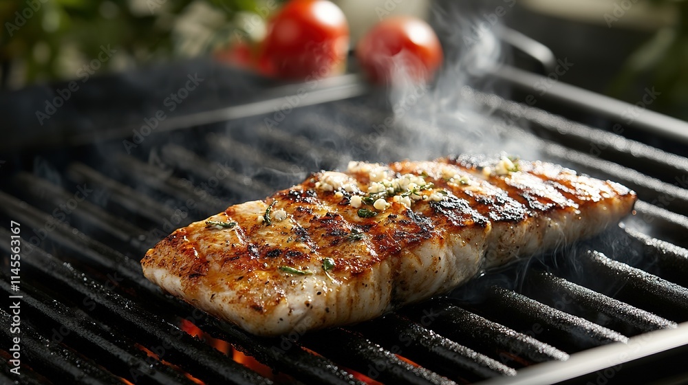 Grilled Delights: Steaming Hot Three-Striped Fish Tumbling on the Open Flame