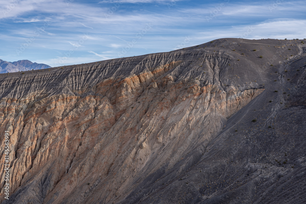 Ubehebe Craters / maar and tuff ring, volcanic. Death Valley National Park, California. Mojave Desert / Basin and Range Province. Ubehebe Craters / maar and tuff ring, volcanic. Death Valley National Park, California. Mojave Desert / Basin and Range Province.