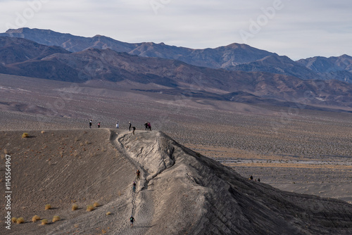 Ubehebe Craters / maar and tuff ring, volcanic. Death Valley National Park, California. Mojave Desert / Basin and Range Province. photo