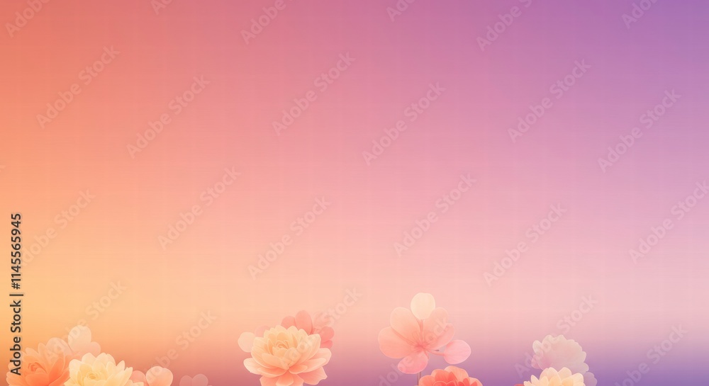 Pastel Dream: Soft, delicate peach and lavender hues create a dreamy, ethereal background, adorned with subtly blurred, floating blossoms. Pastel Dream: Soft, delicate peach and lavender hues create a dreamy, ethereal background, adorned with subtly blurred, floating blossoms.
