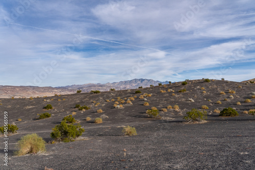 Ubehebe Craters / maar and tuff ring, volcanic. Death Valley National Park, California. Mojave Desert / Basin and Range Province. photo