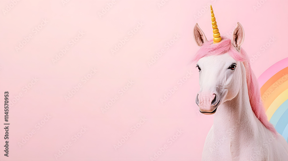 A magical unicorn with a pink mane and white horn standing in a serene forest setting, radiating a whimsical and enchanting aura.
A magical unicorn with a pink mane and white horn standing in a serene forest setting, radiating a whimsical and enchanting aura.