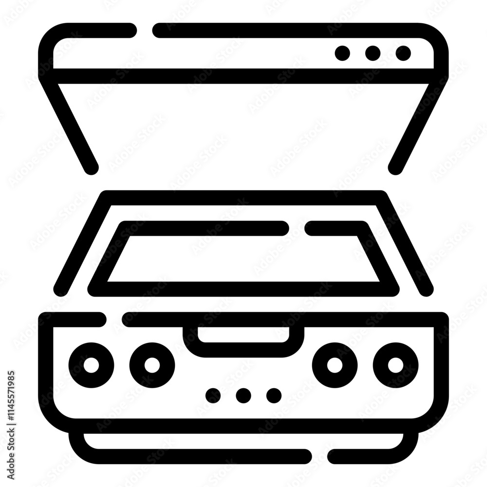 Stylish Scanner Icon for Digital Applications Stylish Scanner Icon for Digital Applications