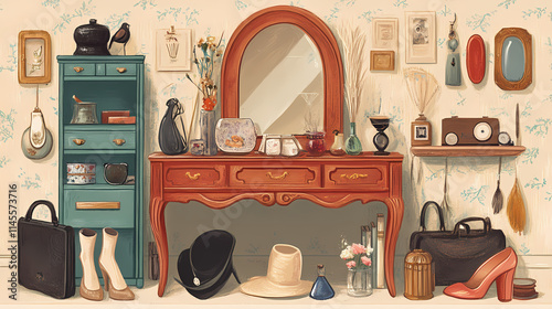 Family heirlooms hold sentimental value and connect generations. Heirloom. Illustration