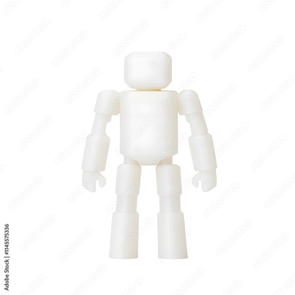 3D printed toy robot on a white background, showcasing modern technology and innovative design, perfect for children’s toys, robotics, and futuristic concepts in creative and educational projects.
3D printed toy robot on a white background, showcasing modern technology and innovative design, perfect for children’s toys, robotics, and futuristic concepts in creative and educational projects.