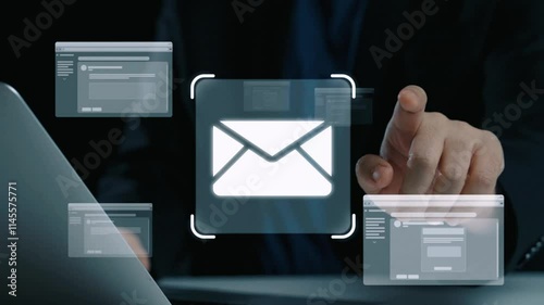 Business person checking email inbox, organizing and prioritizing messages for better productivity. Learn smart email techniques for effective communication. UUID