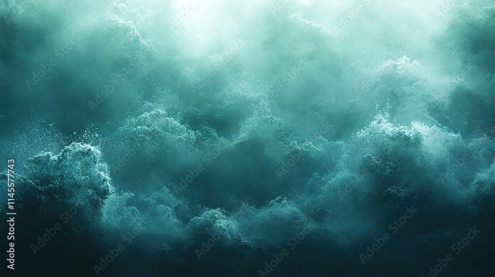 Fototapeta premium Abstract Teal Water Splash Background Image