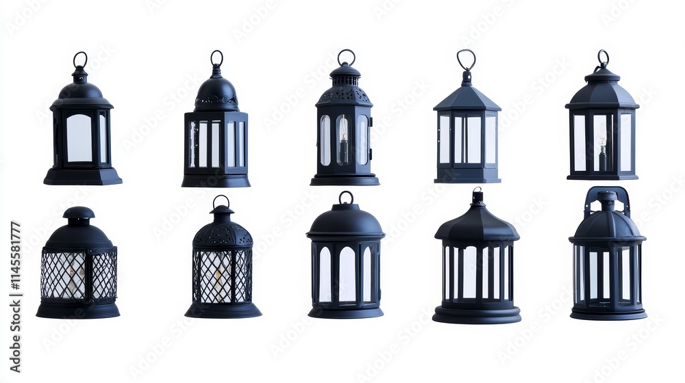 black lanterns on white background. lanterns on white background black lanterns on white background. lanterns on white background