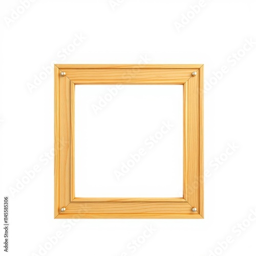 Light wooden picture frame with little ornaments in the corners - isolated - stock image frame isolated frame border design background isolated