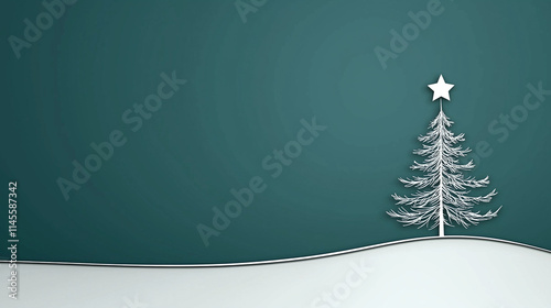 Silver Christmas Tree on Te...