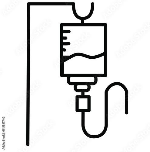 Infusion Medical Icon Vector Illustration
