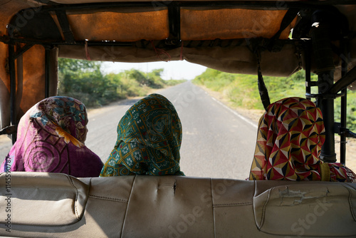 On board a tuk-tuk: local scene in Bhuj