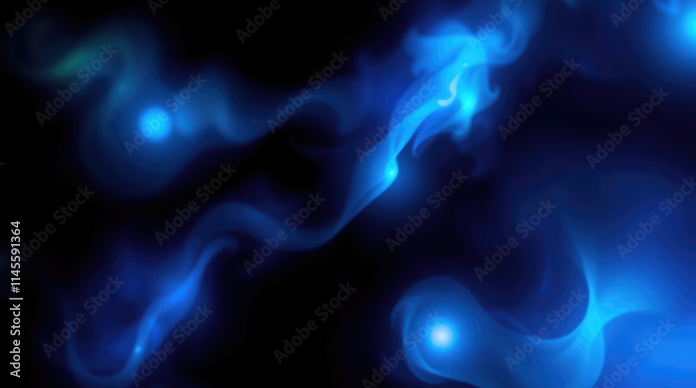 A captivating display unfolds as luminous blue wisps weave gracefully through the darkness, creating a mesmerizing and otherworldly atmosphere filled with intrigue A captivating display unfolds as luminous blue wisps weave gracefully through the darkness, creating a mesmerizing and otherworldly atmosphere filled with intrigue