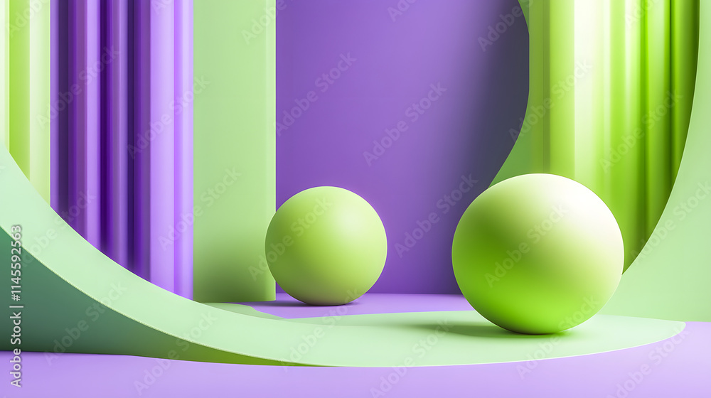 3d rendering of Green and purple abstract geometric background. Scene for advertising, technology, showcase, banner, game, sport, cosmetic, business, metaverse. Sci-Fi Illustration. Product display
3d rendering of Green and purple abstract geometric background. Scene for advertising, technology, showcase, banner, game, sport, cosmetic, business, metaverse. Sci-Fi Illustration. Product display