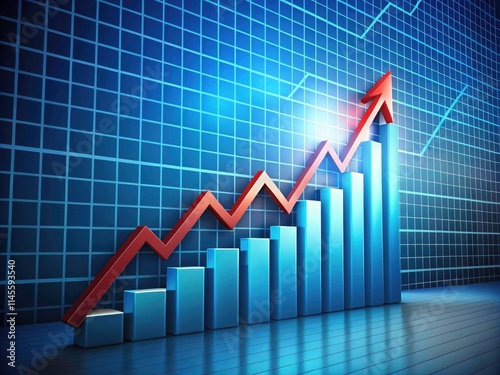 Free Download Financial Growth Chart, Upward Arrow, Business Success, Profit Increase, Revenue Growth, Progress, Achievement, Future Planning - GFXLoad