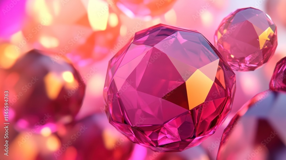 Radiant Pink Gems: A Symphony of Sparkle and Light Radiant Pink Gems: A Symphony of Sparkle and Light