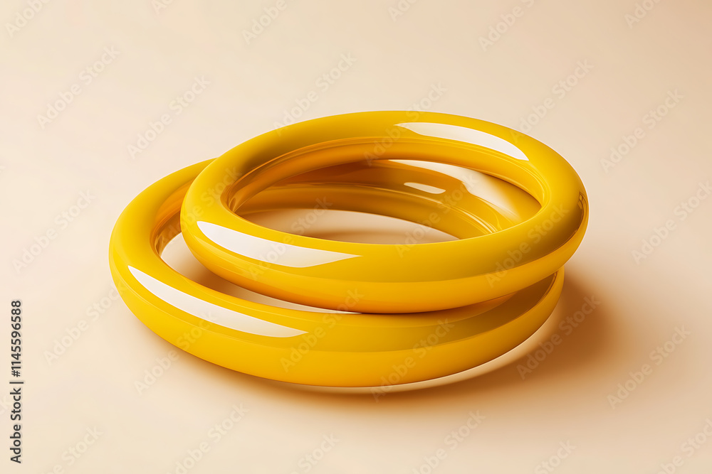 Abstract Yellow Rings Graphic Design Abstract Yellow Rings Graphic Design