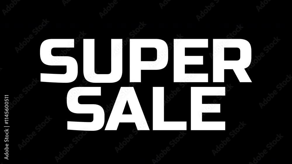 Super Sale Special offer white text on black background with glitch effect Super Sale Special offer white text on black background with glitch effect
